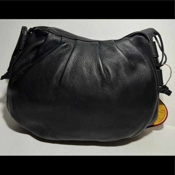 NWT Passport To India Grey Pleated Crossbody Leather Bag. - Picture 2 of 5